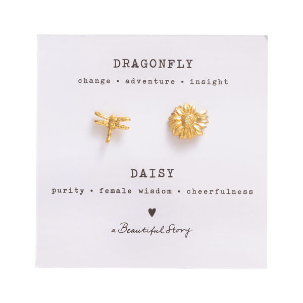 Pins duo Marguerite et Libellule